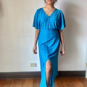 ZARA New Long Jacquard Buttoned Dress Sizes: S; M